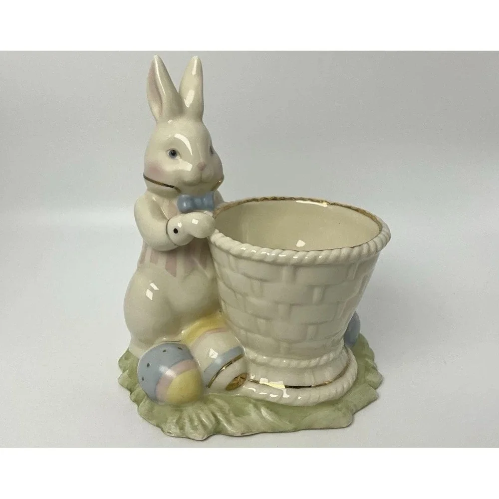VTG Lenox Occasions Easter Bunny Votive Candle Holder Ceramic NO BOX 5.5